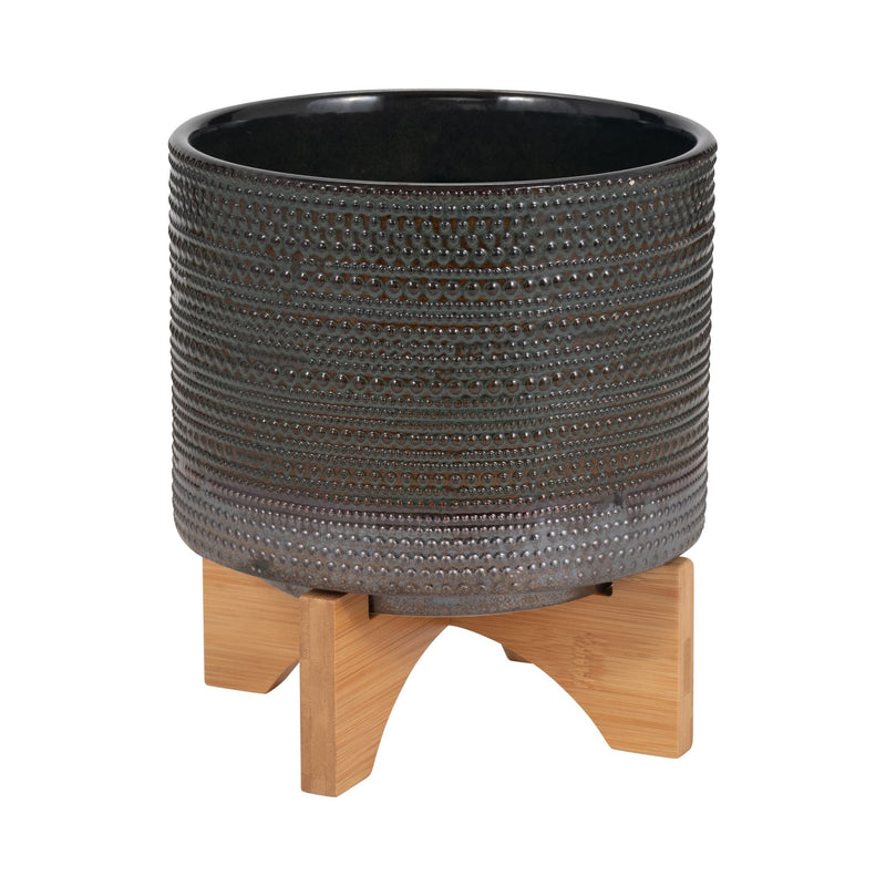 8-dotted-planter-w-wood-stand-green-3