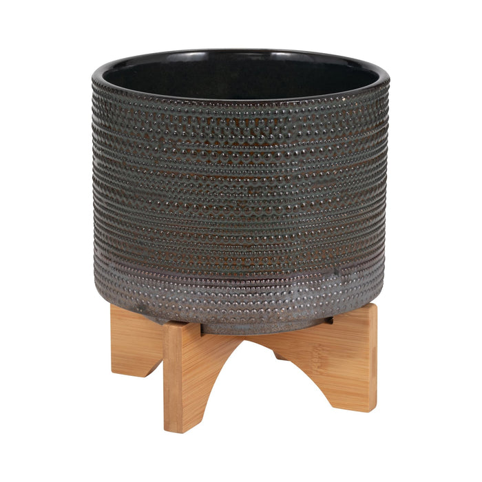 8-dotted-planter-w-wood-stand-green-3