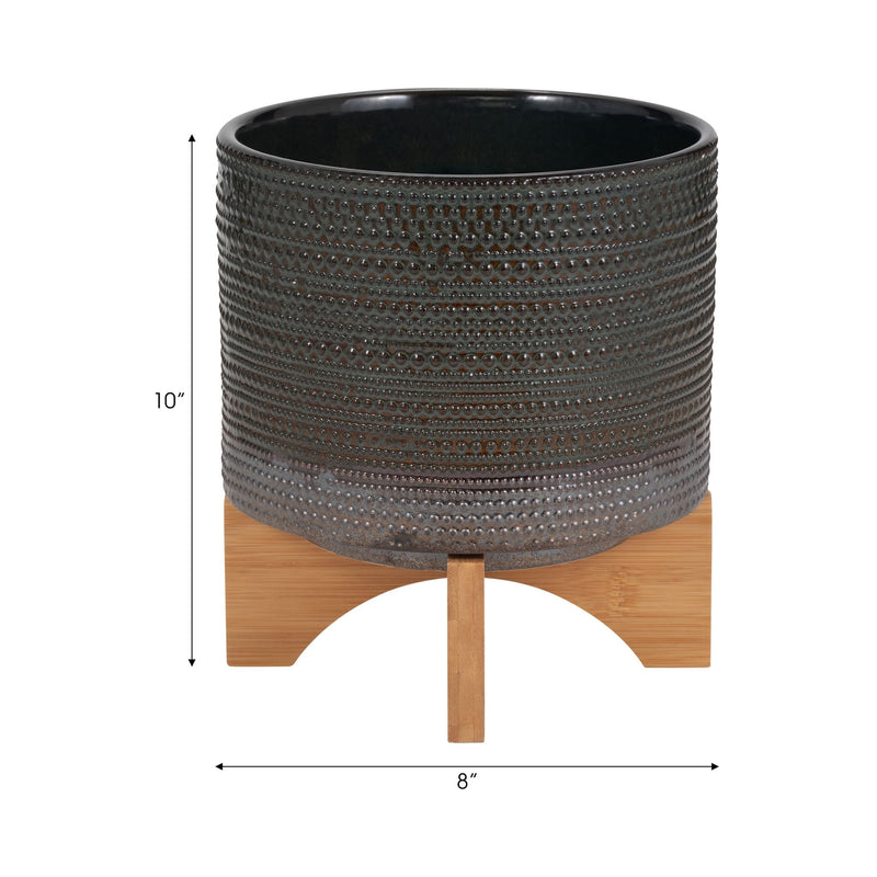 8-dotted-planter-w-wood-stand-green-9