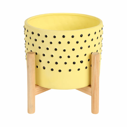 8-dotted-planter-w-wood-stand-yellow-1
