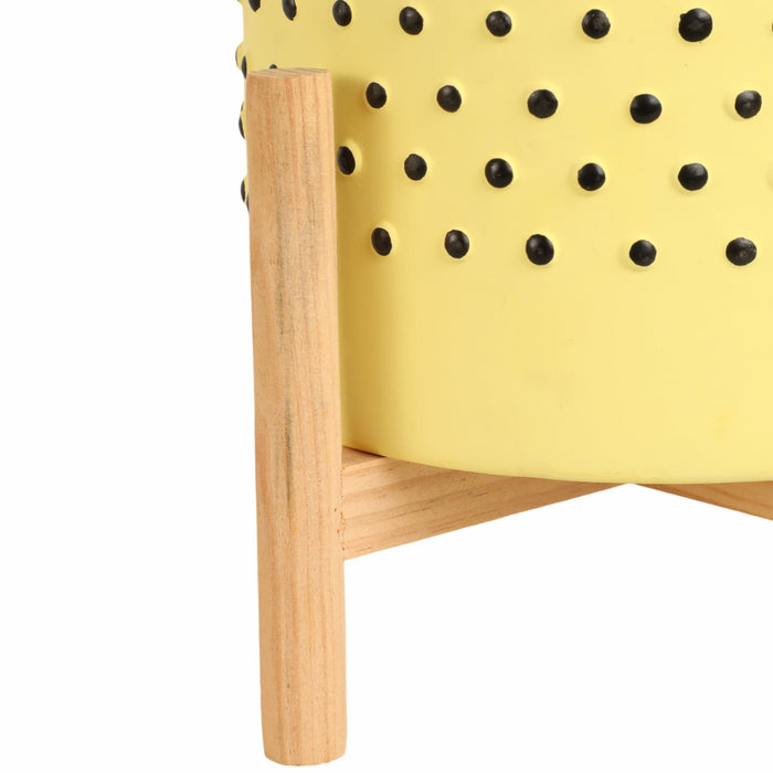 8-dotted-planter-w-wood-stand-yellow-5
