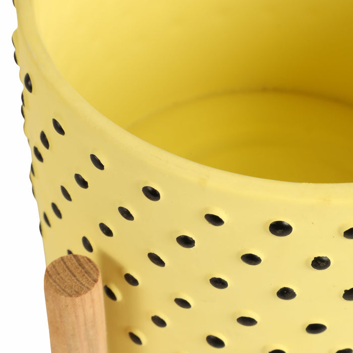 8-dotted-planter-w-wood-stand-yellow-6