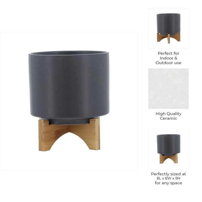 8-planter-w-wood-stand-matte-gray-10