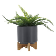 8-planter-w-wood-stand-matte-gray-3