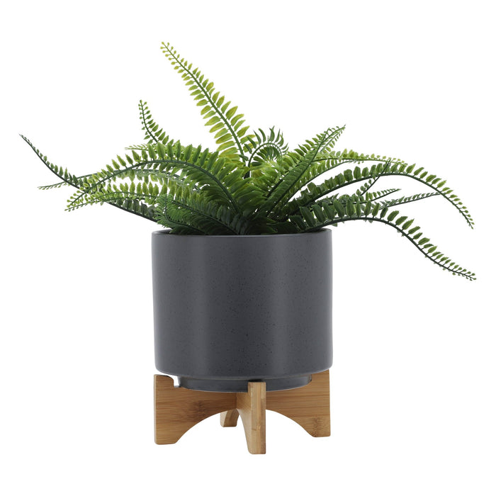 8-planter-w-wood-stand-matte-gray-3