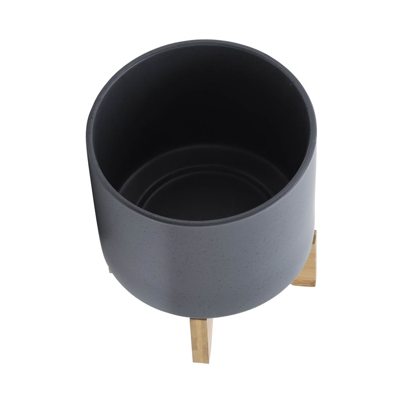 8-planter-w-wood-stand-matte-gray-4
