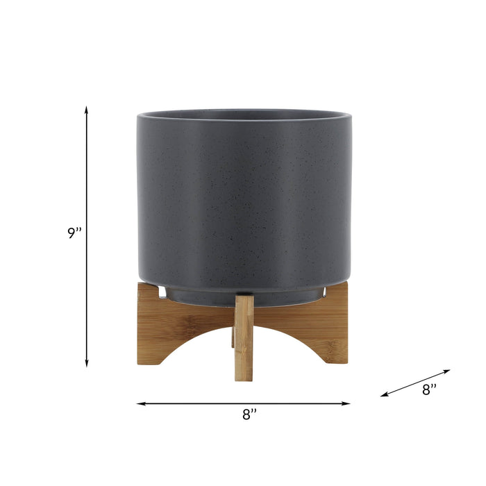 8-planter-w-wood-stand-matte-gray-8