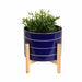 8-striped-planter-w-wood-stand-navy-2