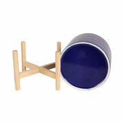 8-striped-planter-w-wood-stand-navy-8