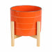 8-striped-planter-w-wood-stand-orange-1