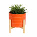 8-striped-planter-w-wood-stand-orange-2