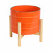 8-striped-planter-w-wood-stand-orange-3