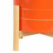 8-striped-planter-w-wood-stand-orange-5