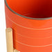 8-striped-planter-w-wood-stand-orange-6