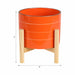 8-striped-planter-w-wood-stand-orange-9