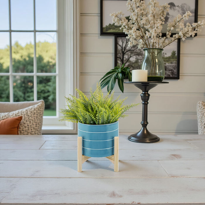 8-striped-planter-w-wood-stand-skyblue-11