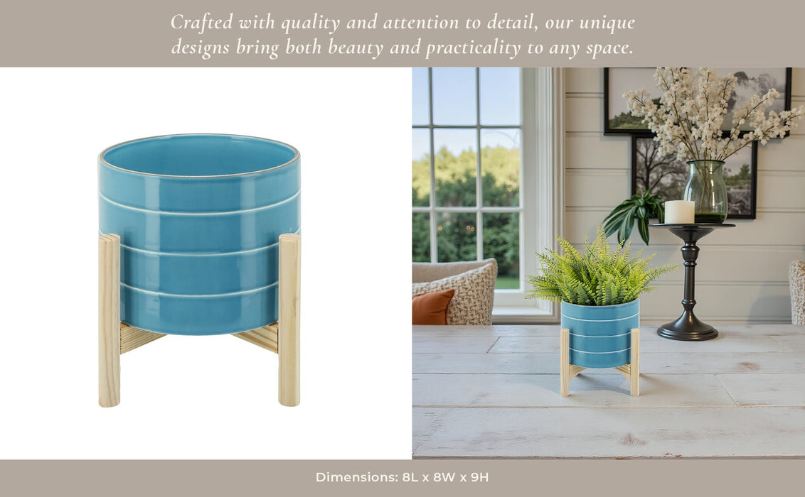 8-striped-planter-w-wood-stand-skyblue-12