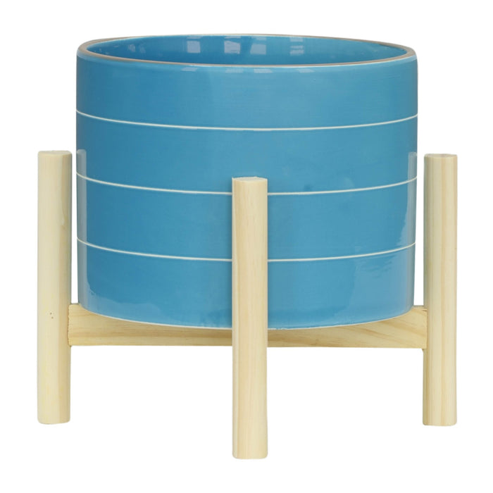 8-striped-planter-w-wood-stand-skyblue-2