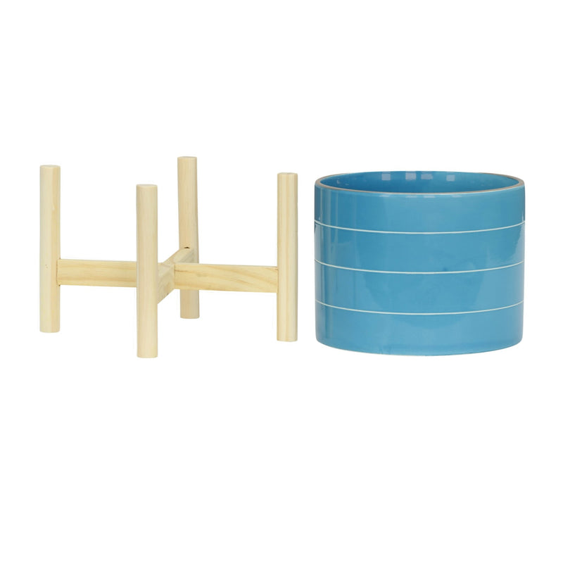 8-striped-planter-w-wood-stand-skyblue-3