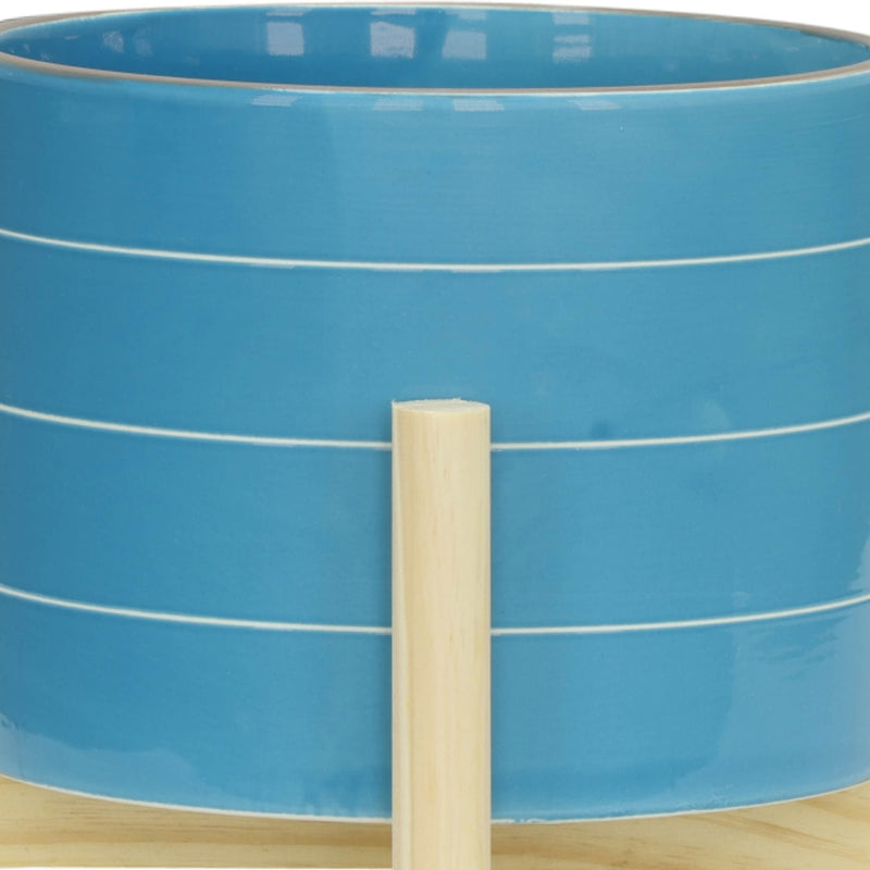 8-striped-planter-w-wood-stand-skyblue-7