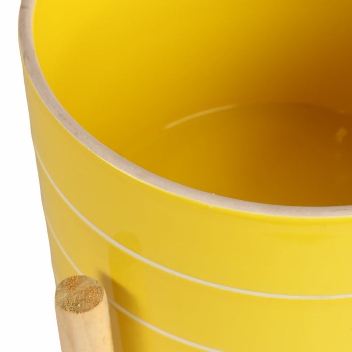 8-striped-planter-w-wood-stand-yellow-6