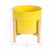 8-striped-planter-w-wood-stand-yellow-9