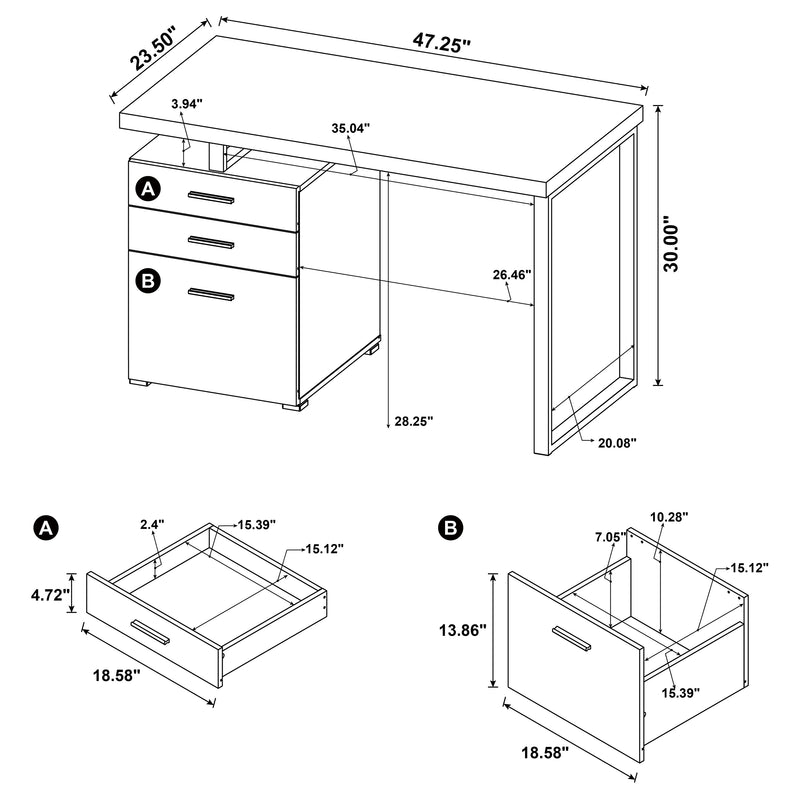 Brennan Computer Desk - Furniture City (CA)l