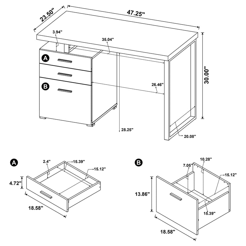 Brennan Computer Desk - Furniture City (CA)l