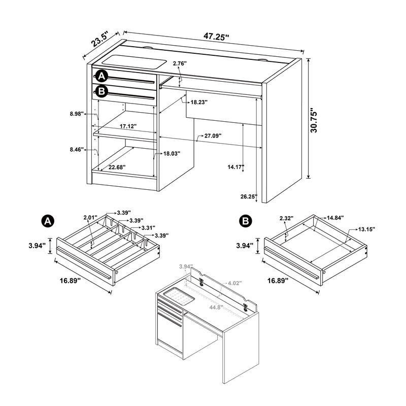 Halston Computer Desk - Furniture City (CA)l