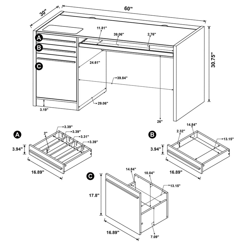 Halston Computer Desk - Furniture City (CA)l