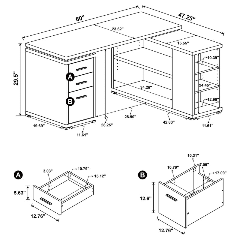 Yvette Computer Desk - Furniture City (CA)l