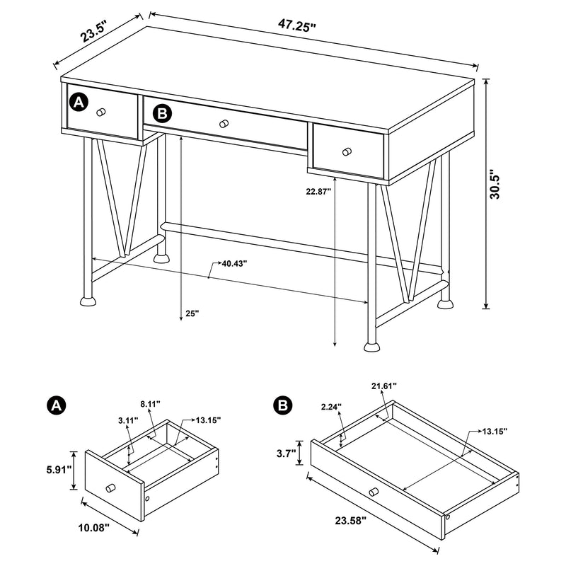 Analiese Desk Set - Furniture City (CA)l