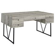 Analiese 4-drawer Writing Desk Grey Driftwood - Furniture City (CA)l