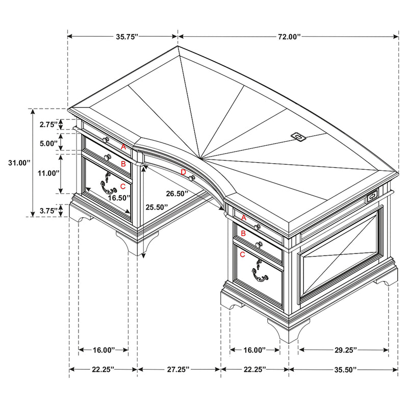 Hartshill Executive Desk - Furniture City (CA)l