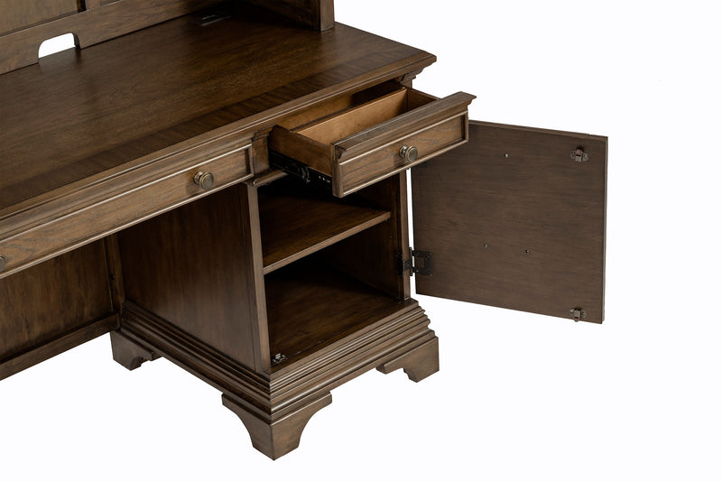 Hartshill Credenza Desk with Hutch - Furniture City (CA)l