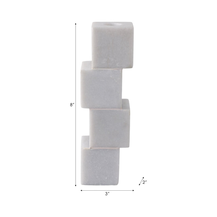 8x3-stacked-cube-marble-taper-holder-white-9