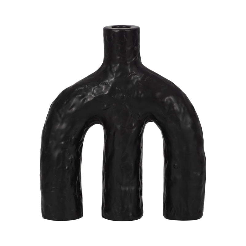 9-volcano-texture-double-arched-taper-holder-bla-1