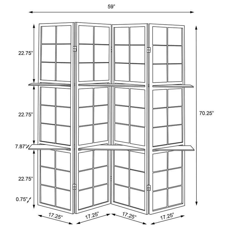 Iggy Four-Panel Room Divider - Furniture City (CA)l