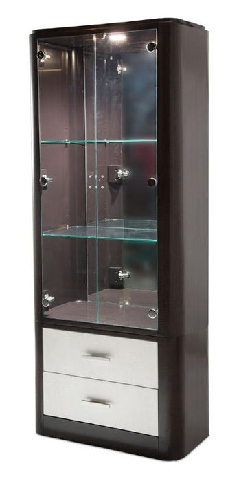 AICO Paris Chic Display Cabinet in Espresso