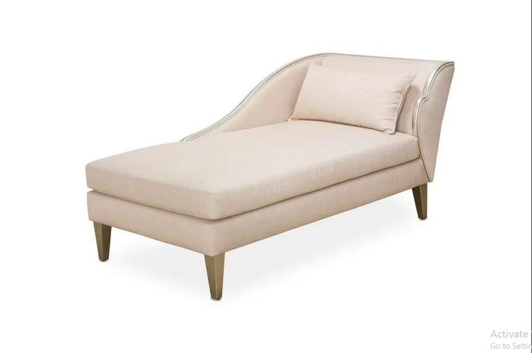AICO Furniture Camden Court LAF Chaise Flax in Platinum