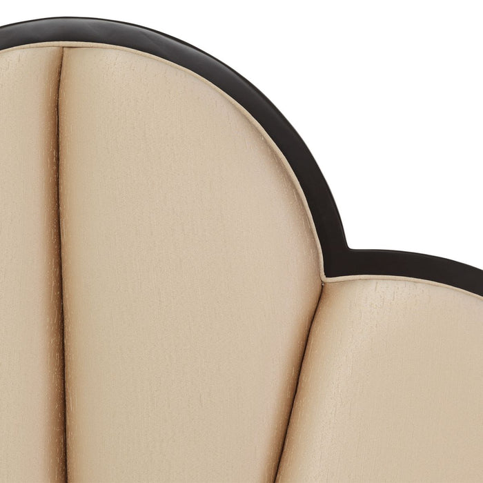 AICO Malibu Crest King Scalloped Panel Bed in Dark Espresso