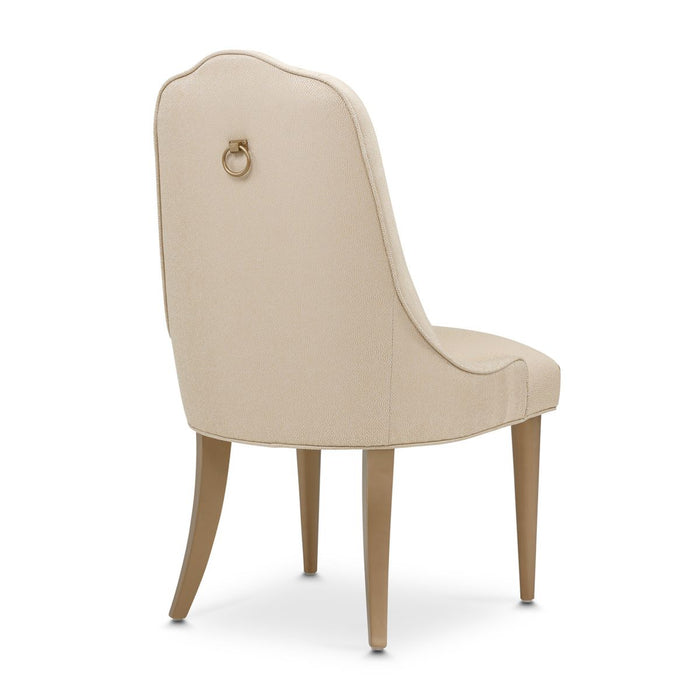 AICO Malibu Crest Side Chair in Crotch Mahogany