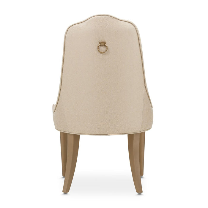 AICO Malibu Crest Side Chair in Crotch Mahogany