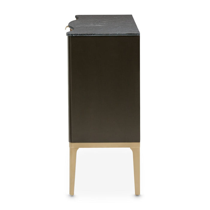 AICO Malibu Crest Sideboard in Crotch Mahogany