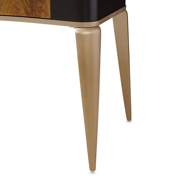 AICO Malibu Crest Vanity Desk in Crotch Mahogany