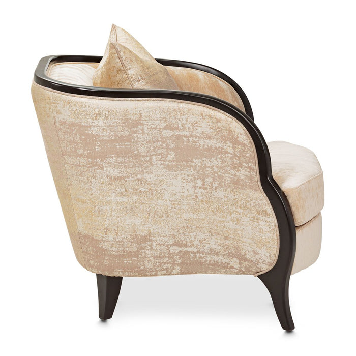 AICO Malibu Crest Living Room Chair in Dark Espresso