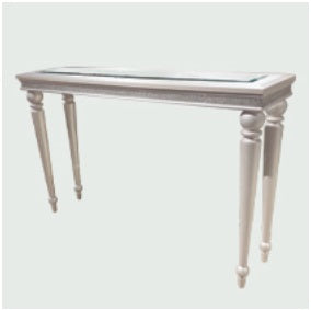 AICO Glimmering Heights Console Table in Ivory image