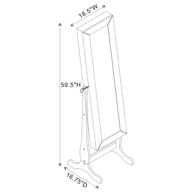 Batista Jewelry Cheval Mirror - Furniture City (CA)l