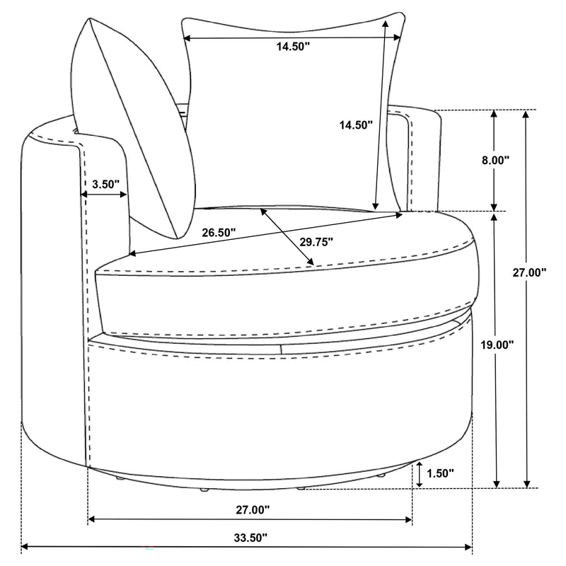 Debbie Swivel Accent Chair - Furniture City (CA)l