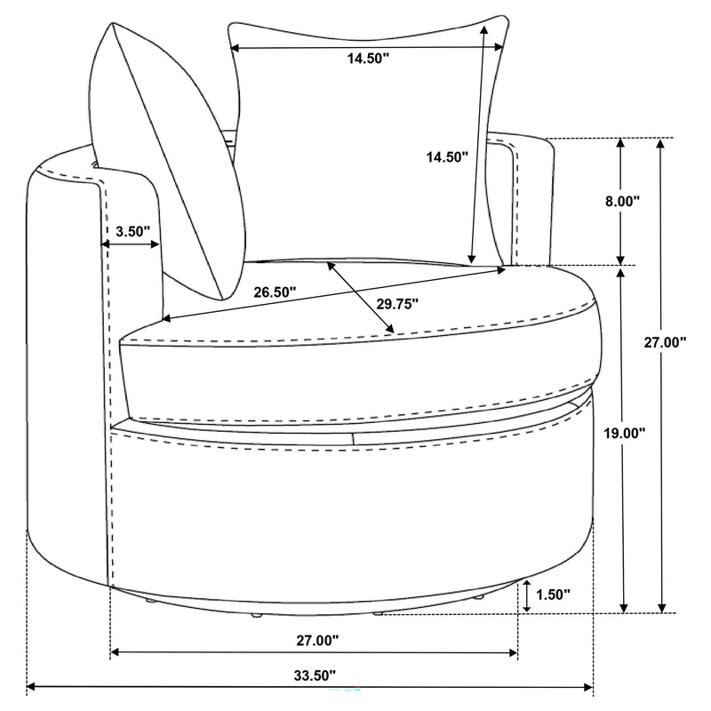 Debbie Swivel Accent Chair - Furniture City (CA)l